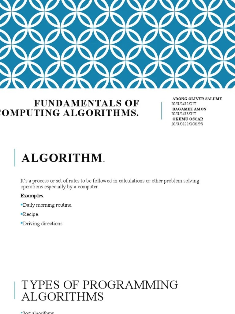 Fundamentals Of Computing Algorithms | PDF | Dynamic Programming ...