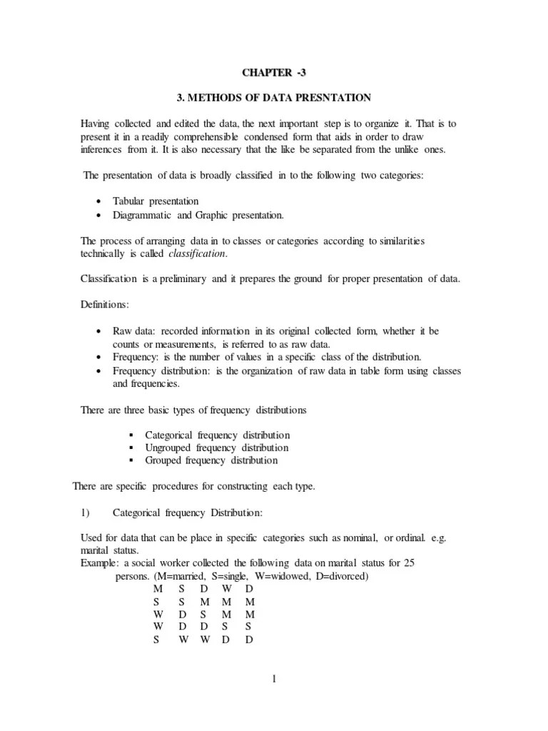 Chapter-3-Methods Of Data Presentation | PDF | Histogram | Chart