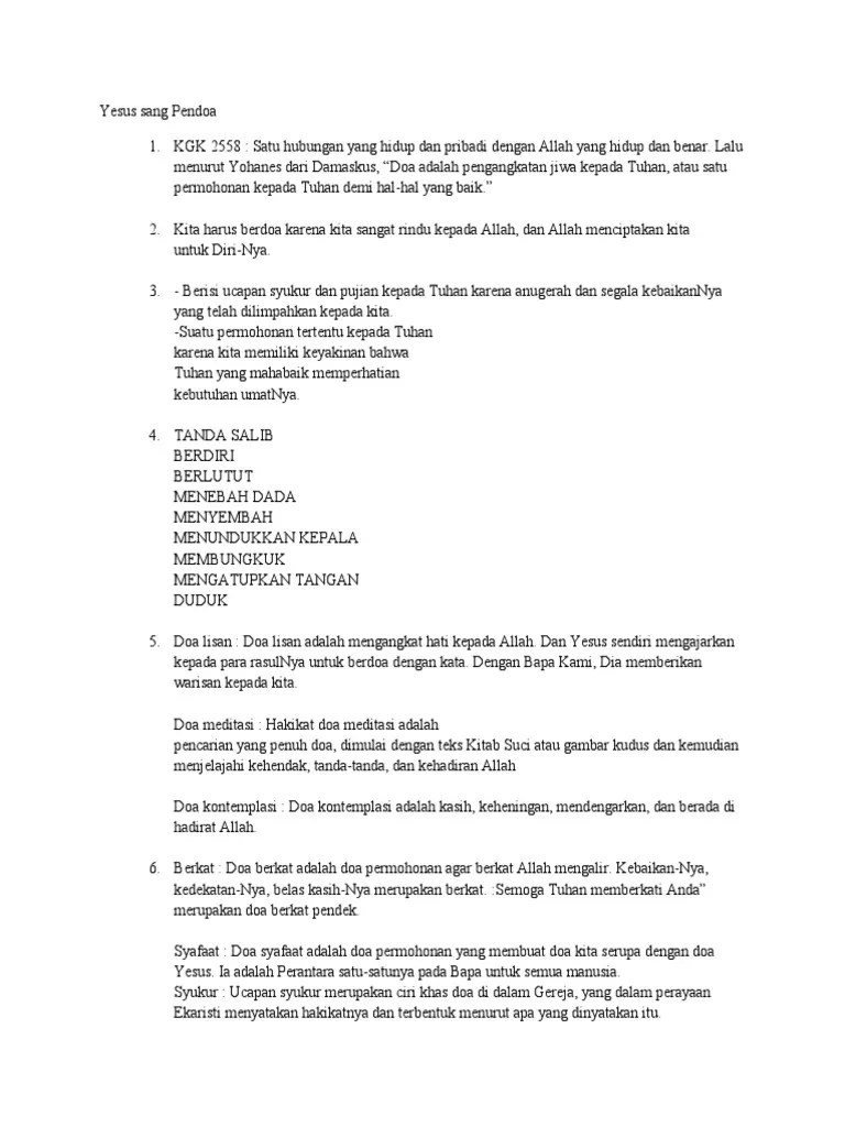 Yesus Sang Pendoa | PDF
