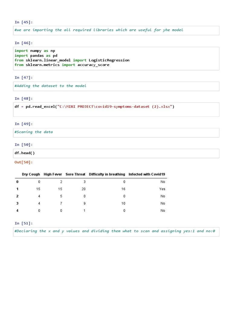 Covid-19 Prediction - Jupyter Notebook | PDF | Accuracy And Precision ...
