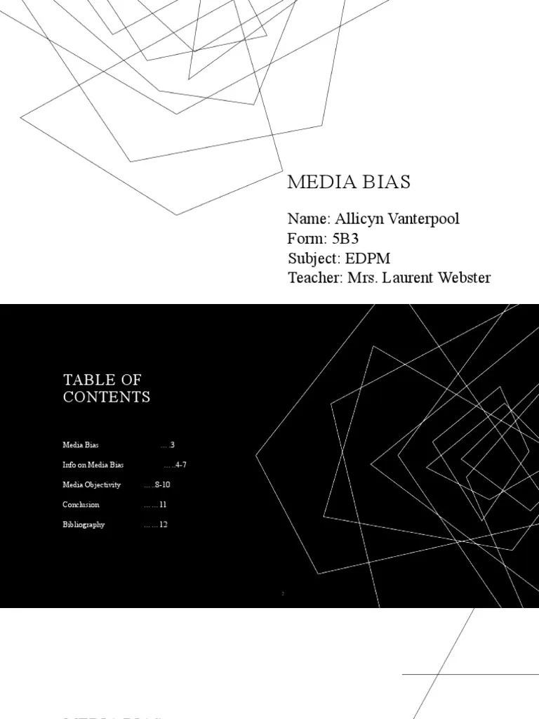Allicyn Vanterpool Media Bias Presentation SBA | PDF | Media Bias ...