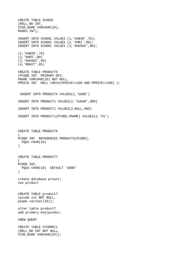 Mysql Part1 | PDF | Software Design | Computing