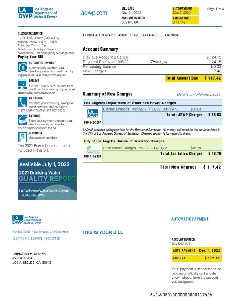 Chris ladwp bill