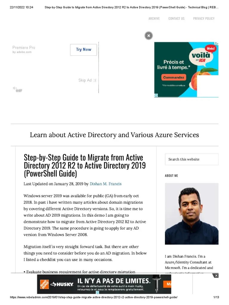 Step-By-Step Guide To Migrate From Active Directory 2012 R2 To Active ...