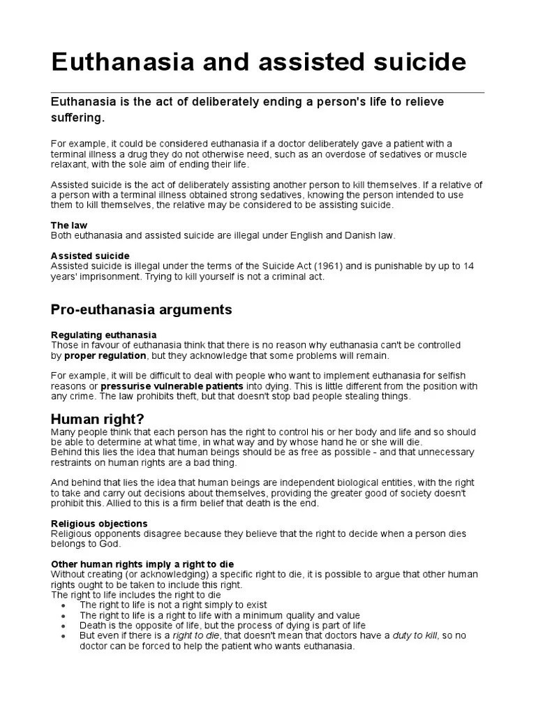 Euthanasia | PDF | Utilitarianism | Applied Ethics