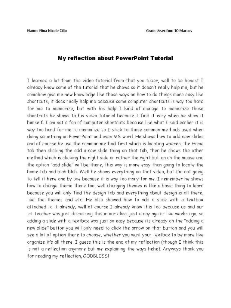 Ict Reflection | PDF