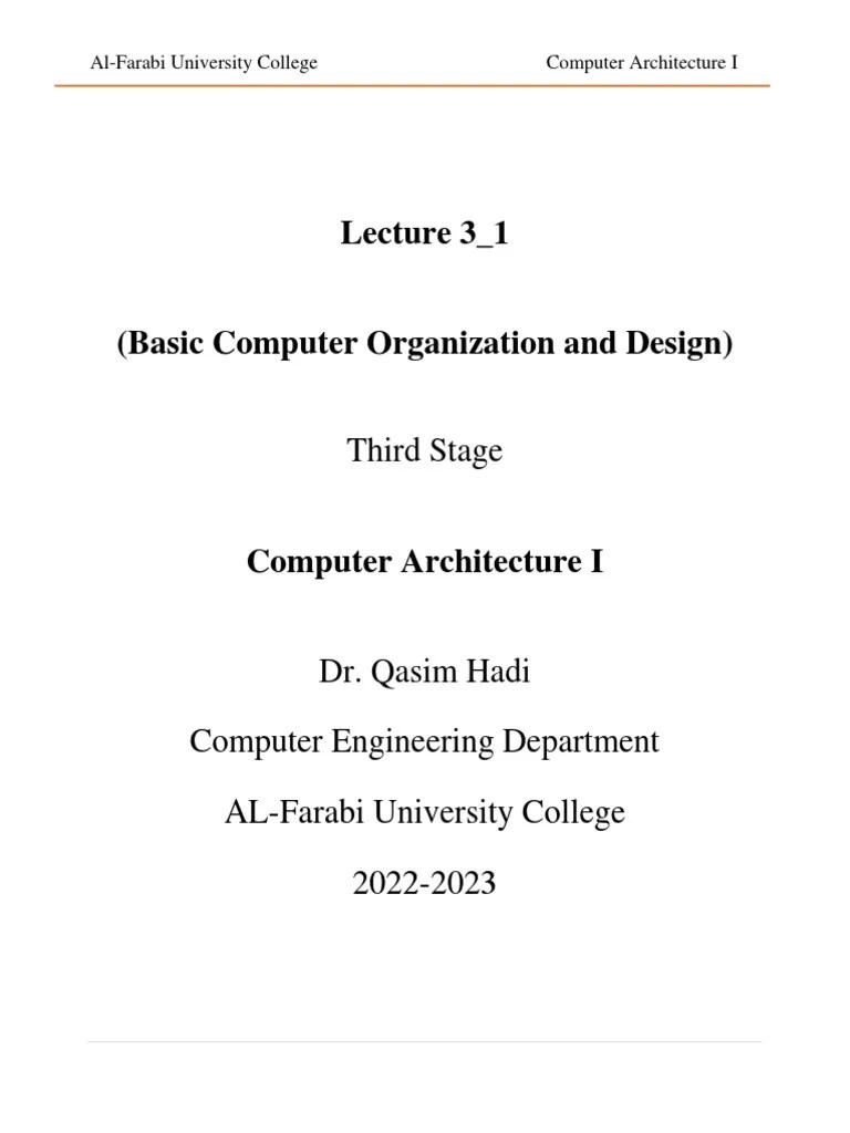 Basic Computer Organization And Design | PDF | Central Processing Unit ...