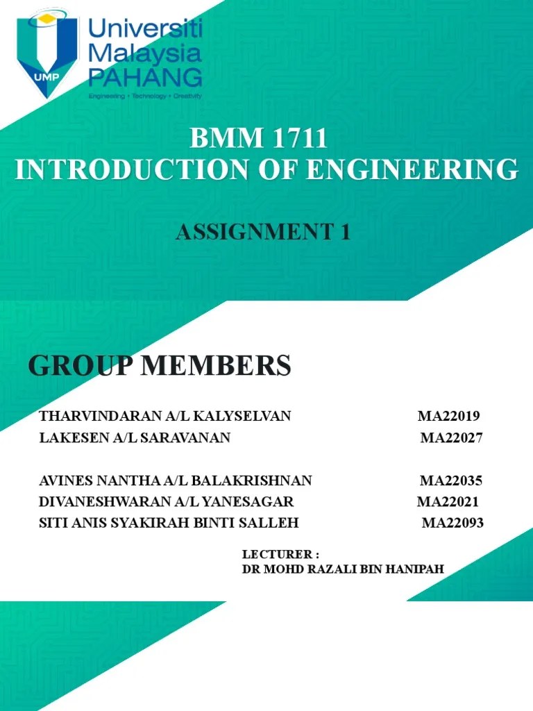 BMM 1711 - Assignment 1 | PDF | Technology & Engineering