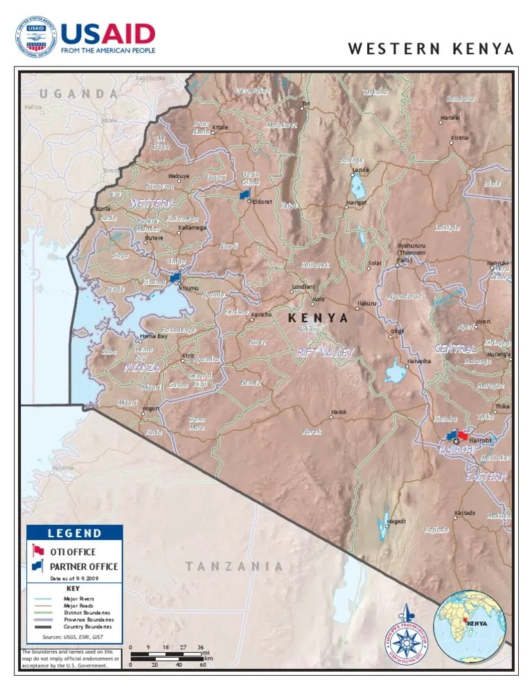 Kenya Districts And Provinces Map PDF Travel.