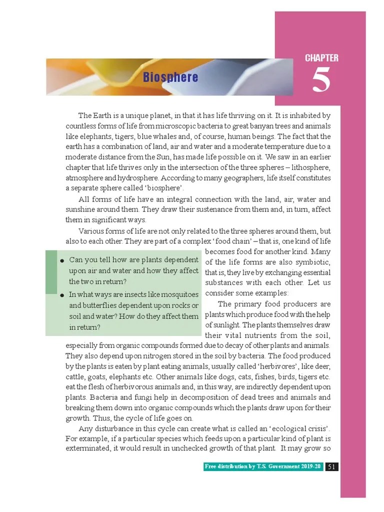 9th Class-TS-EM-Social Studies-5 - Biosphere | PDF | Forests | Tropics