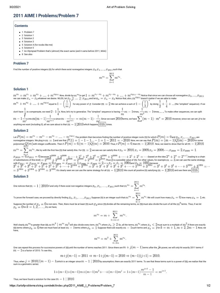 Art Of Problem Solving | PDF | Equations | Factorization