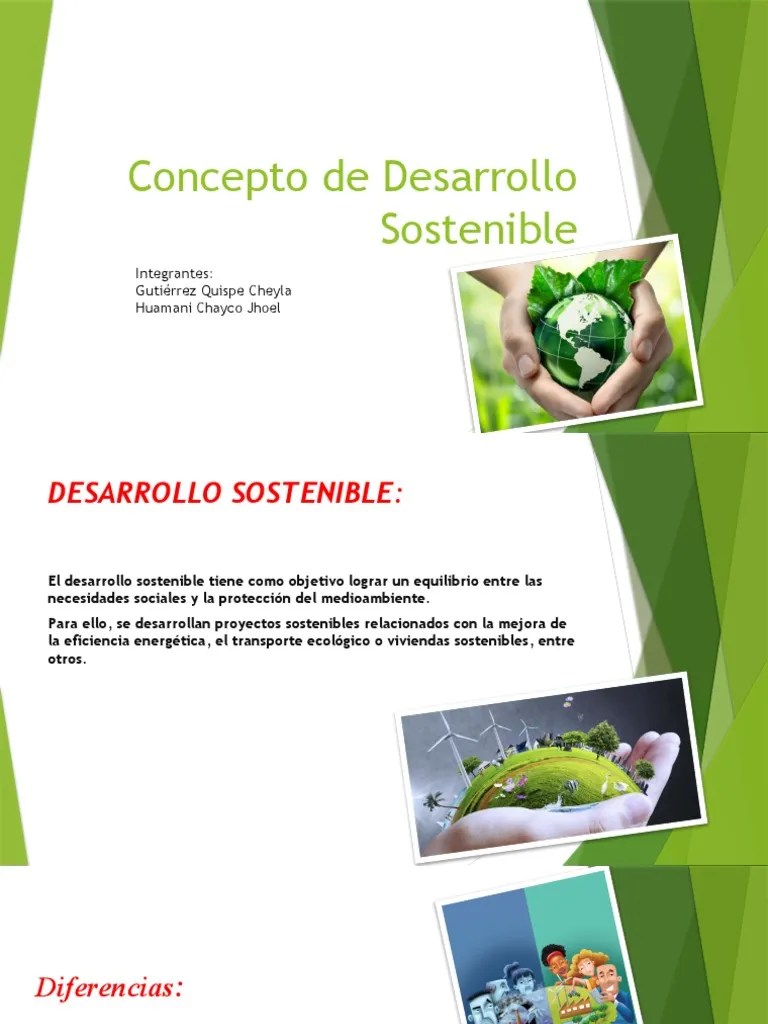 Concepto De Desarrollo Sostenible | Descargar Gratis PDF | Sustentabilidad | Desarrollo Sostenible