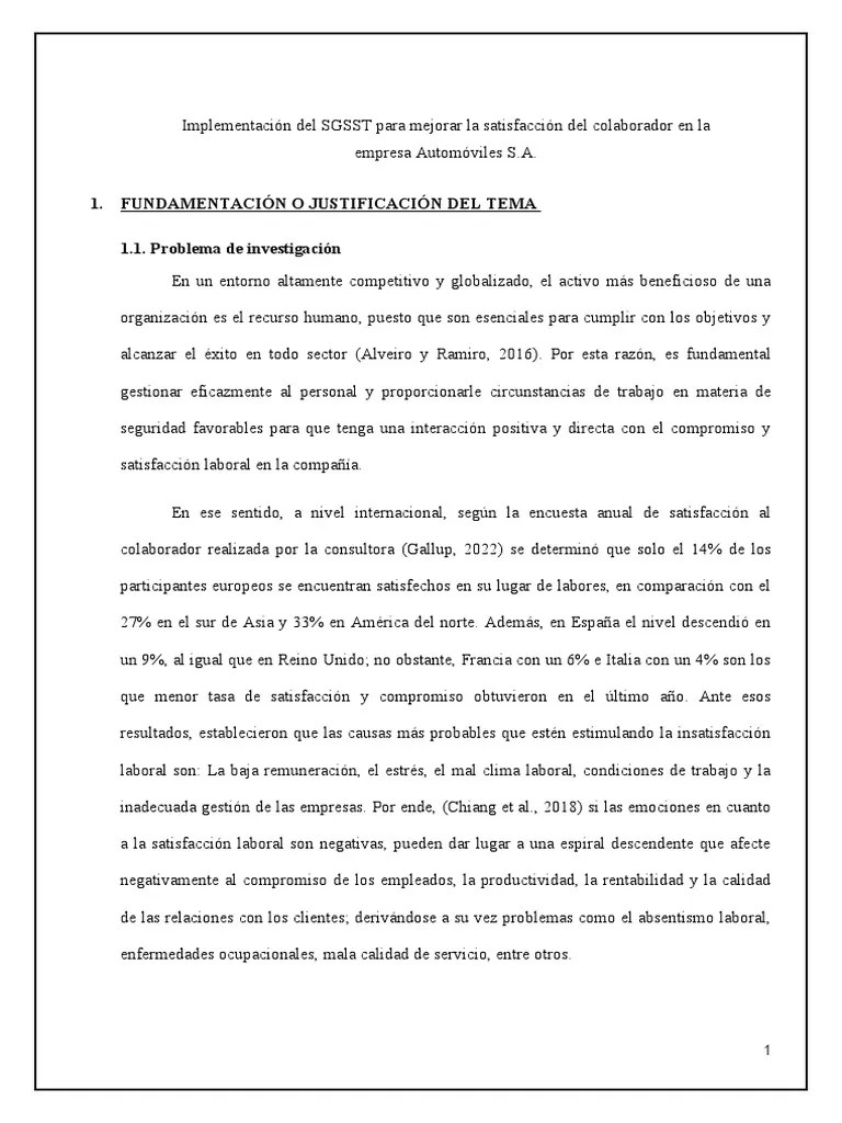 Ejemplo De Tesis Para Ingenieria Industrial | PDF | Motivación ...