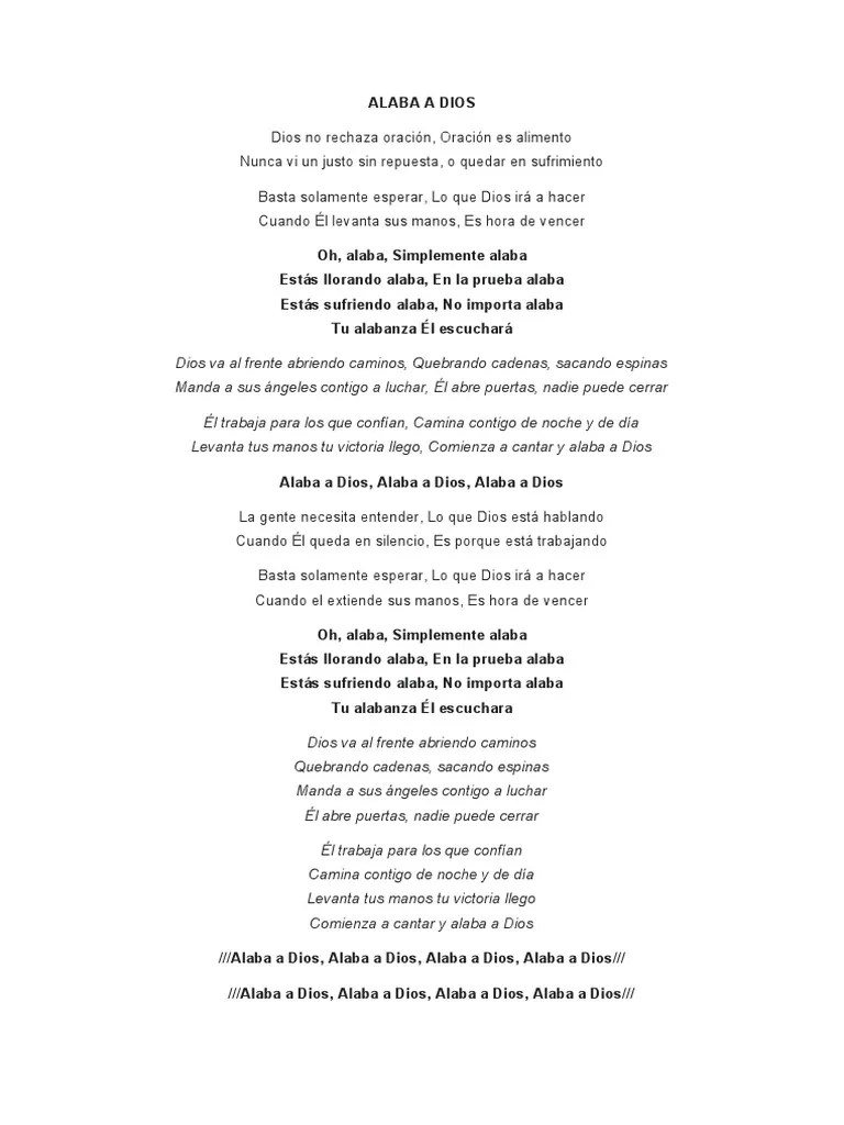 Alaba A Dios | PDF