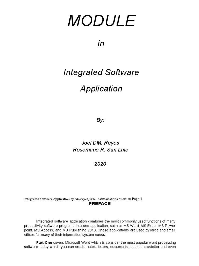 Integrated Software Applications | PDF | Hyperlink | Microsoft Excel