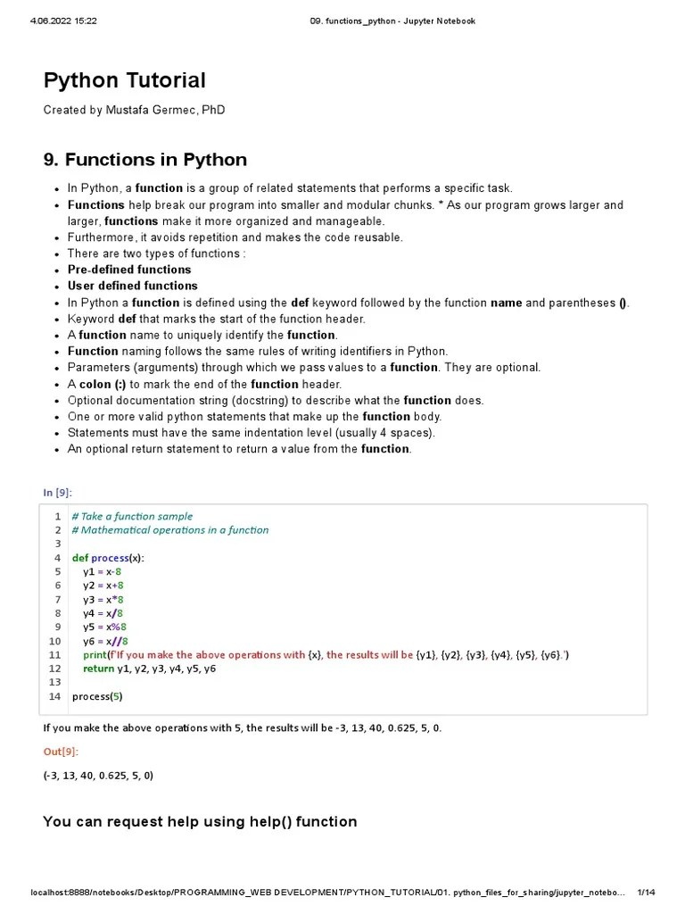 Functions In Python-11 | Download Free PDF | Subroutine | Parameter ...