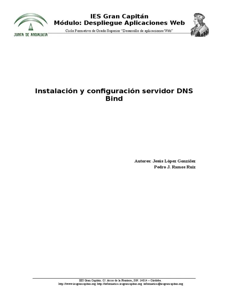 2.linux DNS Bind9 | PDF | Sistema De Nombres De Dominio | Red De ...