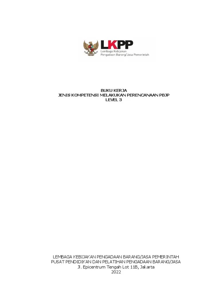 01 Tugas Latihan JK Perencanaan PBJP LV 3 | PDF