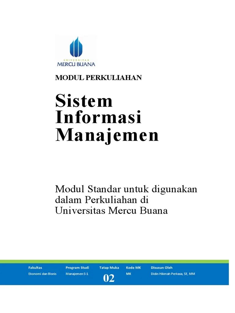 Modul Sistem Informasi Manajemen (TM2) | PDF
