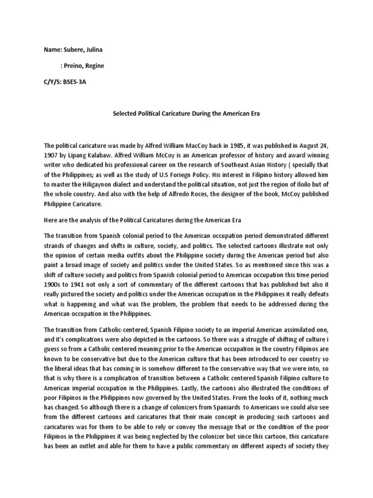 Selected Political Caricature | PDF | Philippines | Cartoon