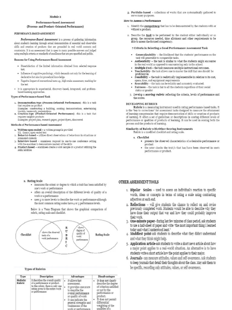 Performance-Based Assessment | PDF