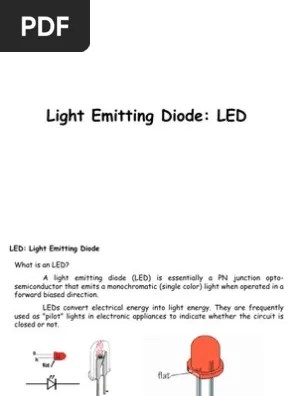 Photelecs Light Emitting Diode Diode