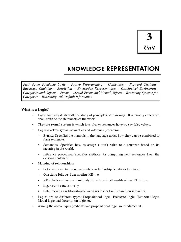 Ai Unit 3 Knowledge Representation Pdf Logic Knowledge Representation And Reasoning - Download Elegant Dark Design | Mobile