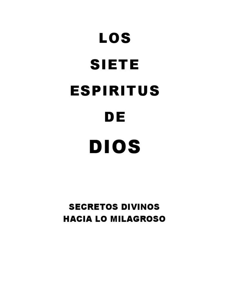 Los Siete Espiritus De Dios | PDF | Sabiduría | Espíritu Santo