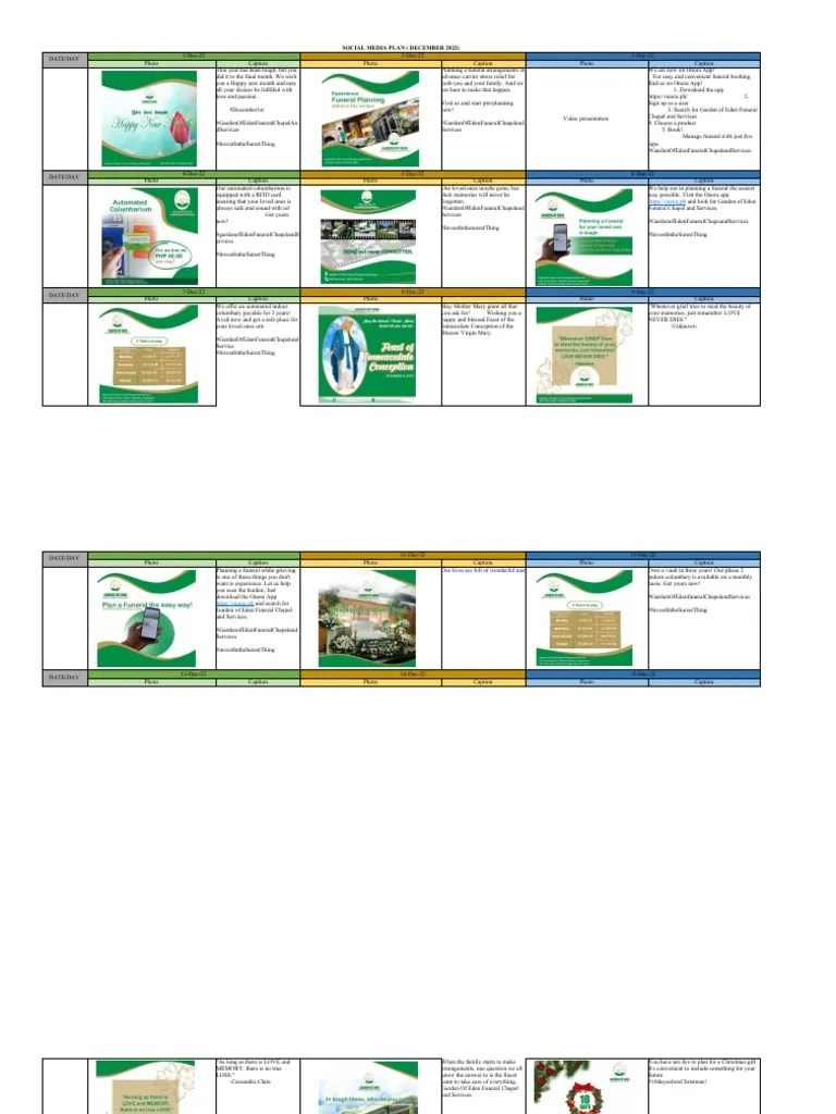 Social Media Plan Template | Download Free PDF | Mary, Mother Of Jesus