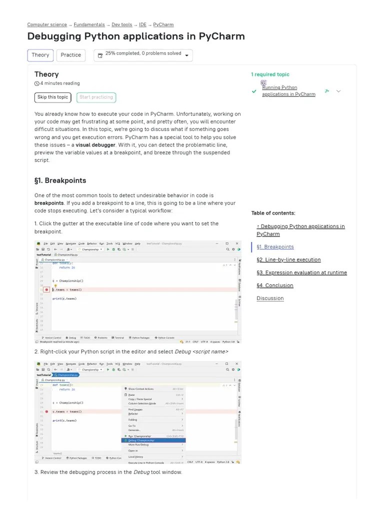 Debugging Python Applications In PyCharm - JetBrains Academy - Learn ...