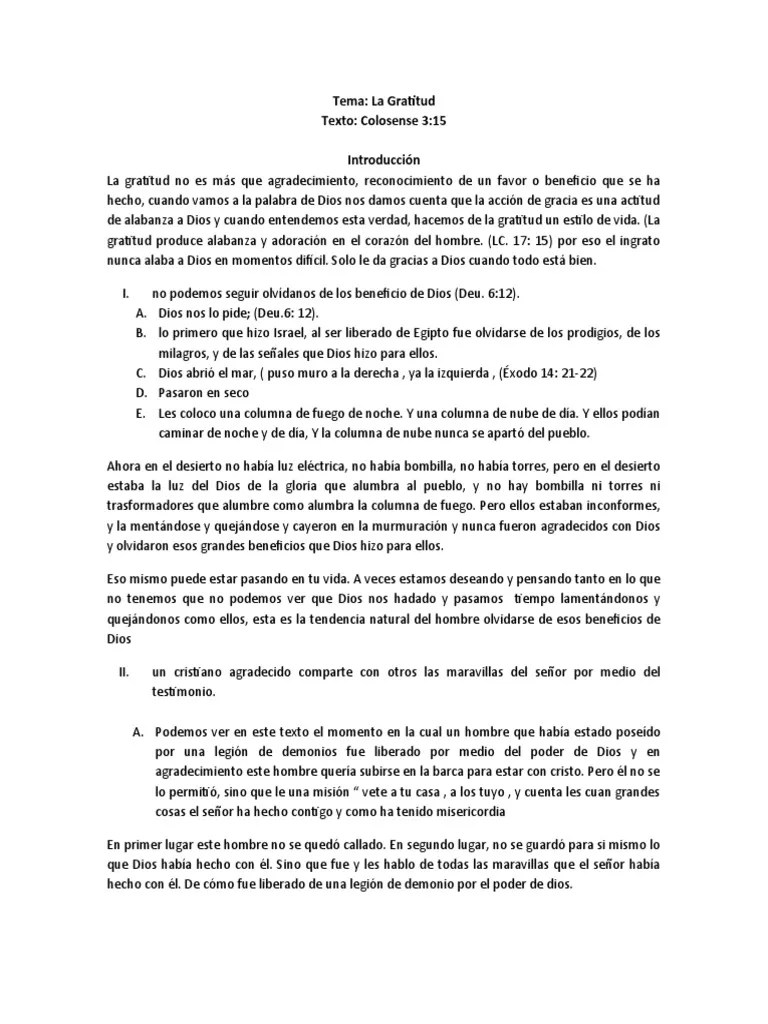 La Gratitud | PDF | Gratitud | Dios