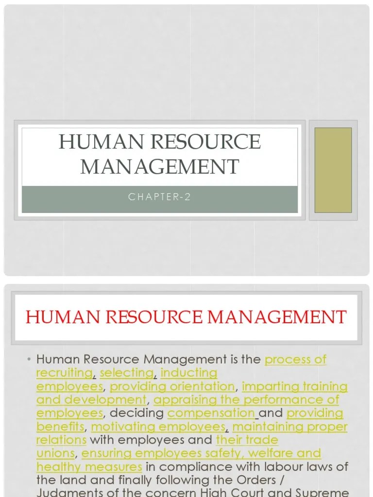 Human Resource Management CHAPTER-2 | PDF | Human Resource Management ...