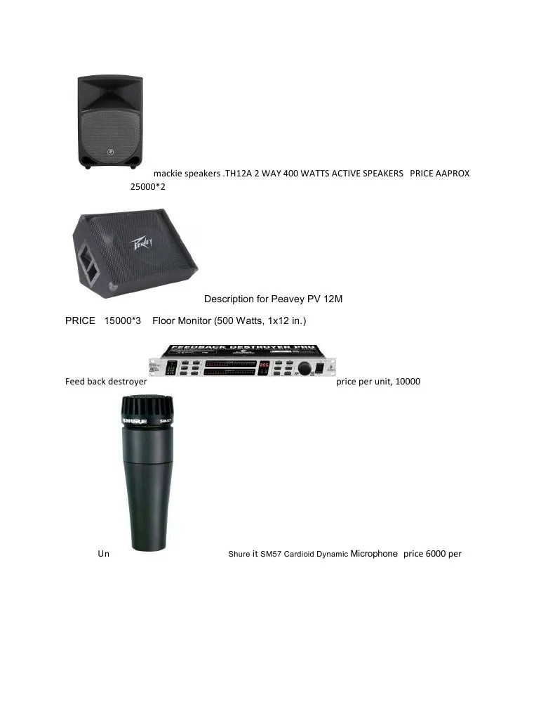 Live Sound Setup | PDF