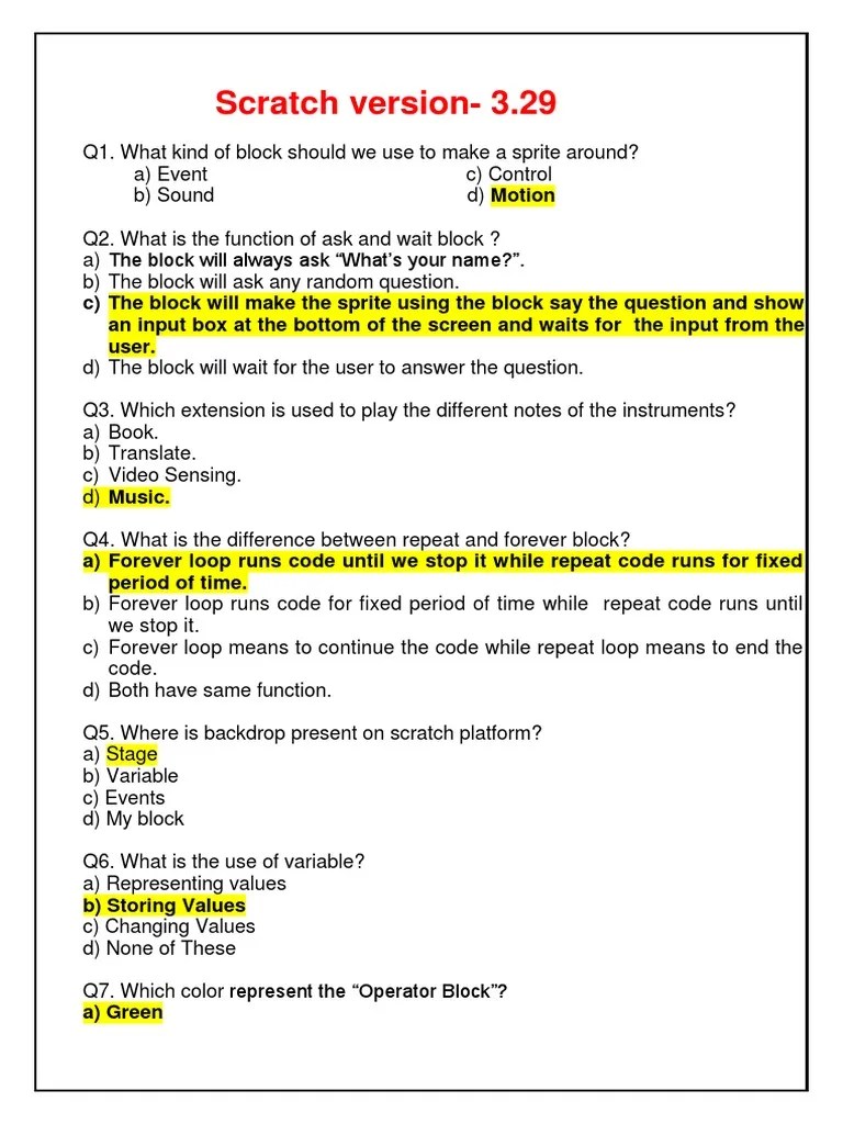 Ai Scratch Notes | PDF | Scratch (Programming Language) | Computer ...