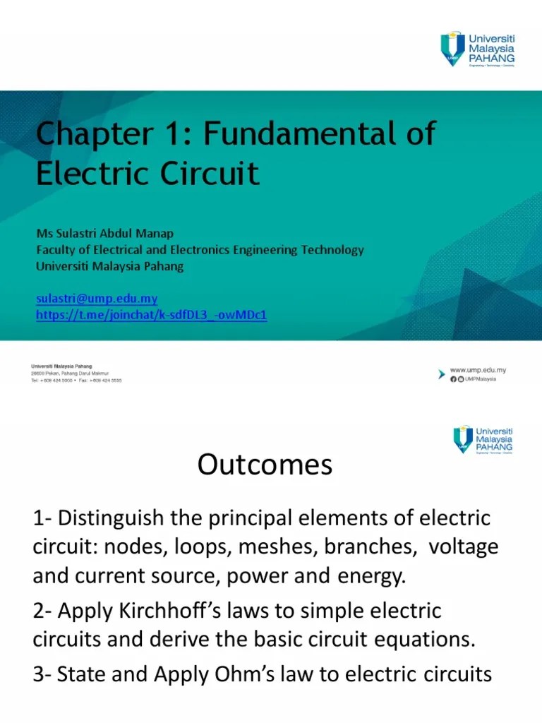 Chapter 1 - Fundamental Of Electric Circuits | PDF | Electrical Network ...