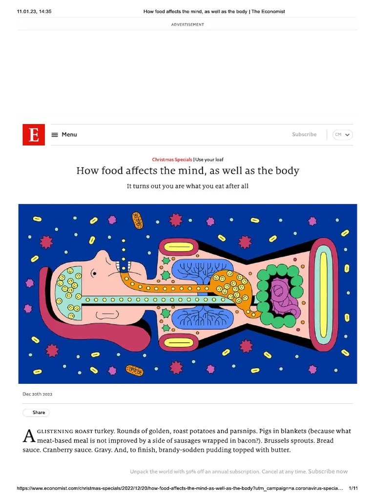How Food Affects The Mind, As Well As The Body - The Economist | PDF