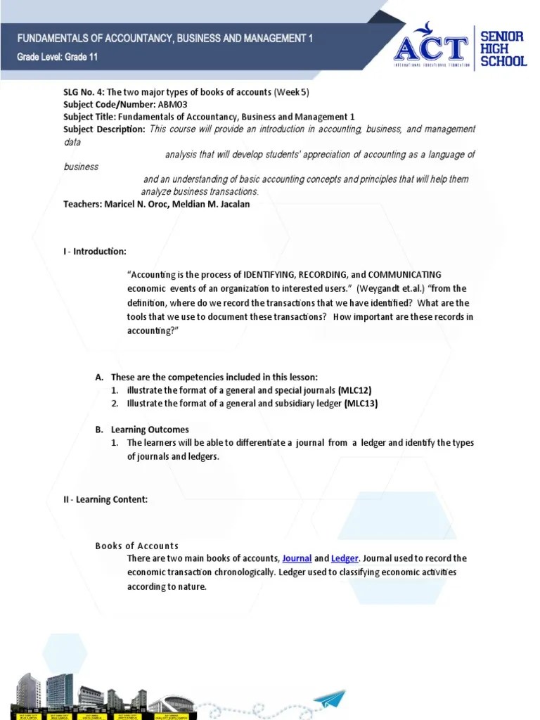 Fabm1 Module-4 | PDF | Debits And Credits | Bookkeeping