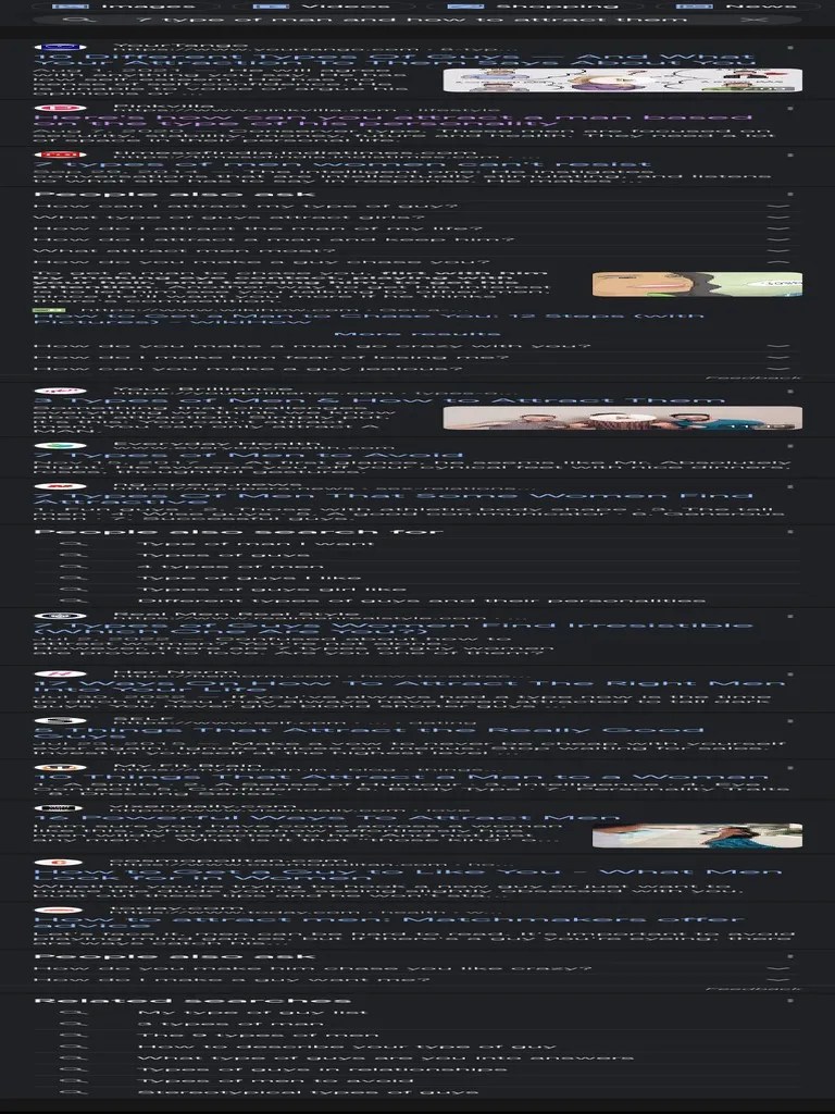 7 Type Of Man And How To Attract Them - Google Se | PDF | Psychology