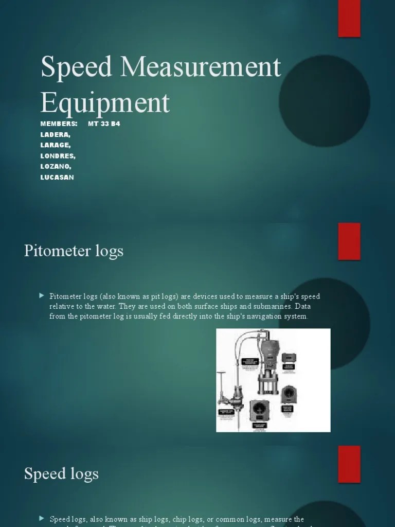 Speed Measurement Equipment | PDF
