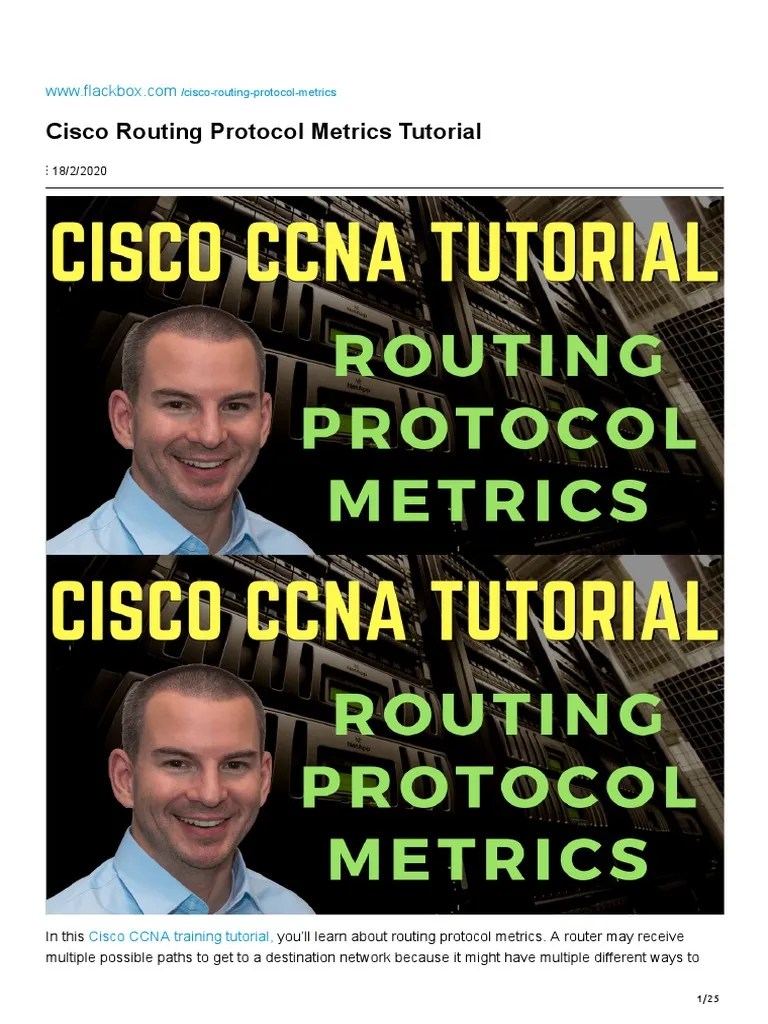 Cisco Routing Protocol Metrics Tutorial | PDF | Routing | Computer Network