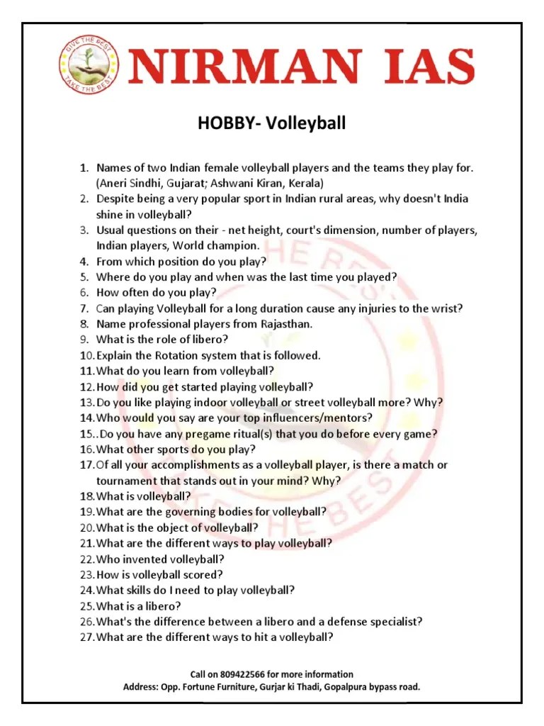 VOLLEYBALL | PDF | Volleyball | Ball Games
