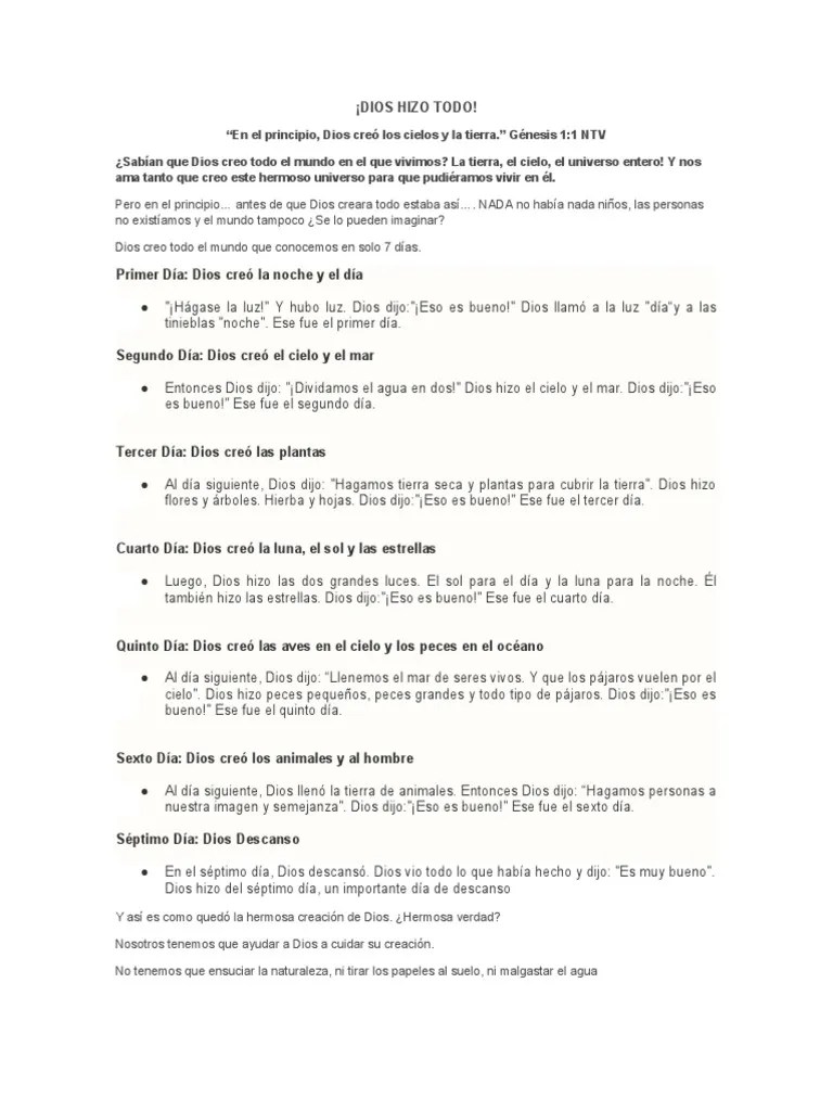 Dios Hizo Todo Pdf