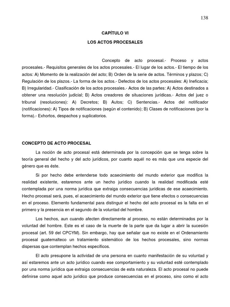 Actos Procesales | PDF | Ley Procesal | Sentencia (ley)