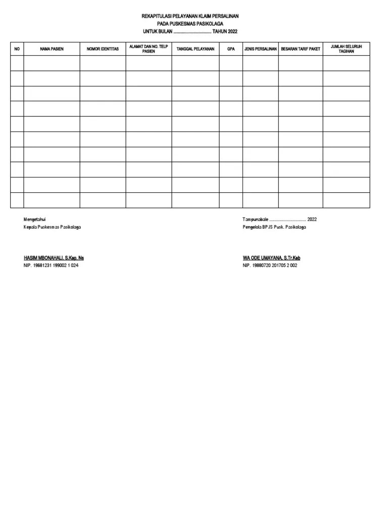 Klaim Persalinan BPJS | PDF