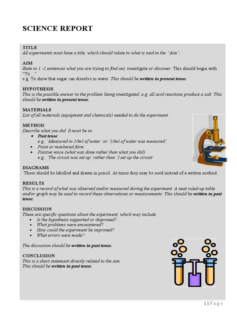 Scientific Report Template | PDF | Experiment | Water