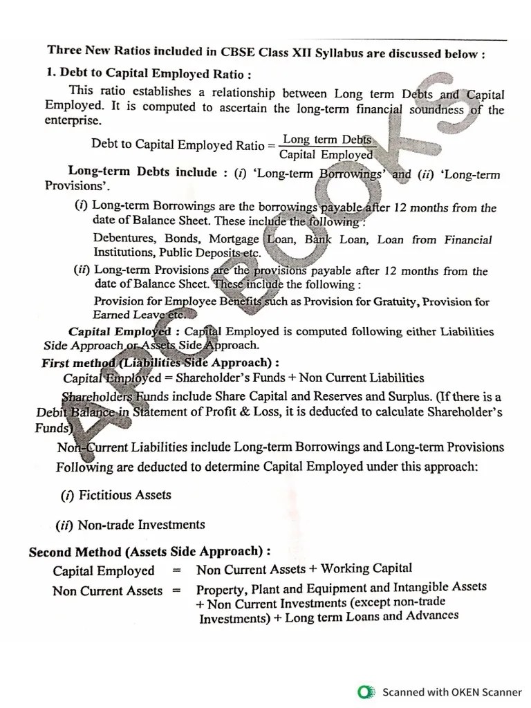 Accounting Ratios Pdf