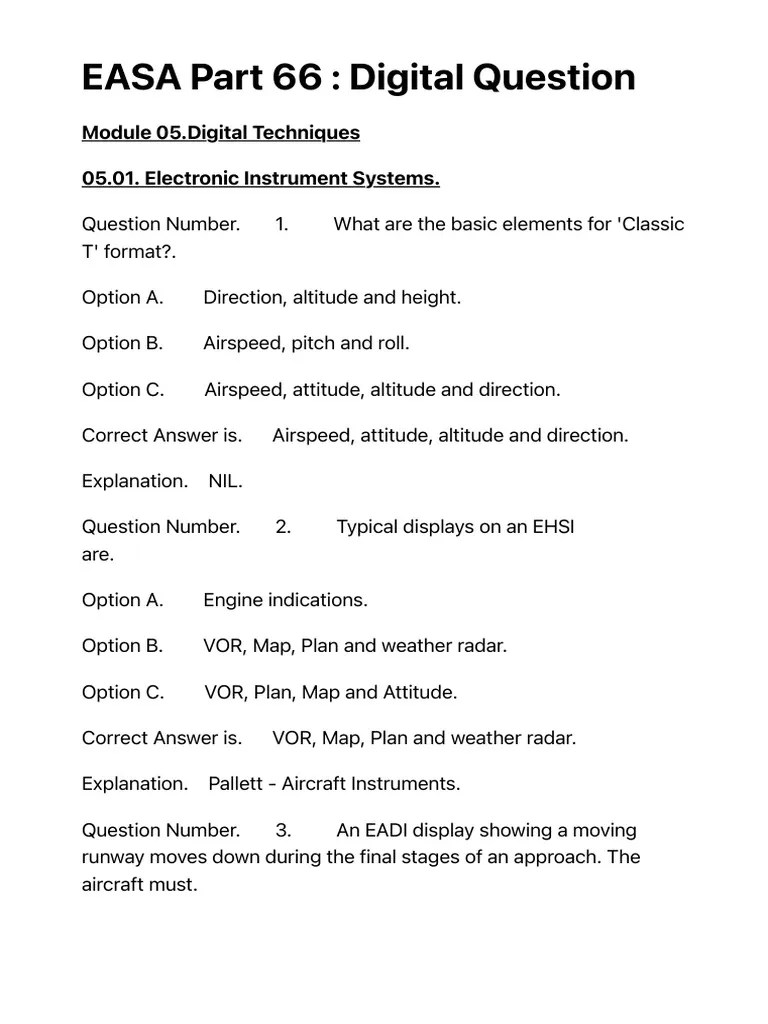 EASA AML Module 5 Digital Techniques | PDF | Analog To Digital Converter | Amplifier
