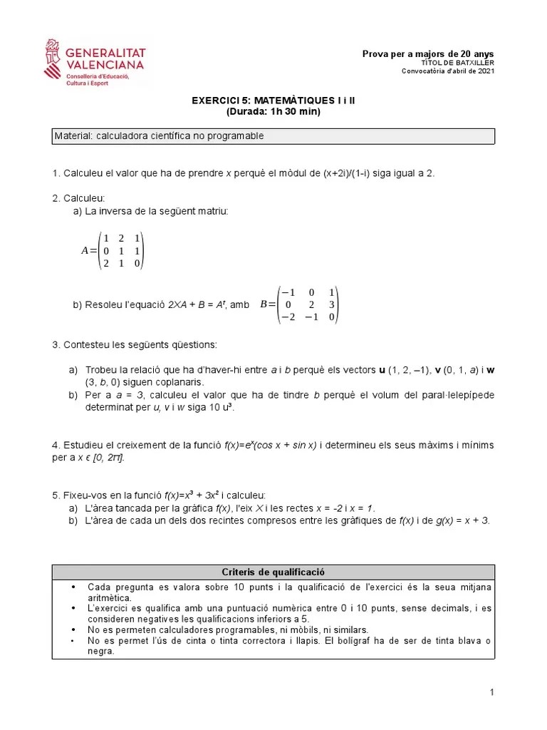 Matemáticas I Y II | PDF