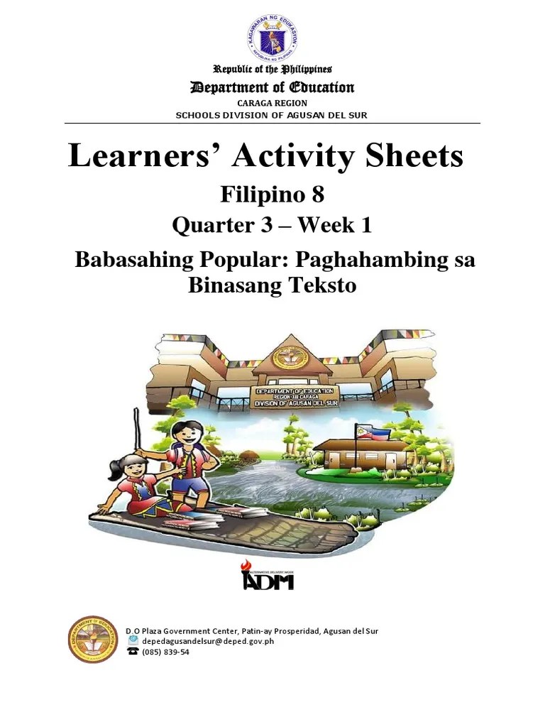 Filipino8 Q3 LAS Week-1 | PDF