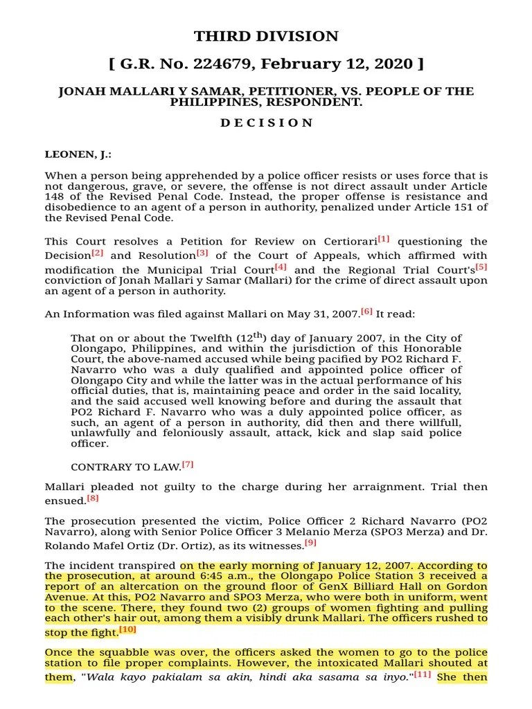 G.R.-No.-224679-police Power | PDF | Question Of Law | Crimes